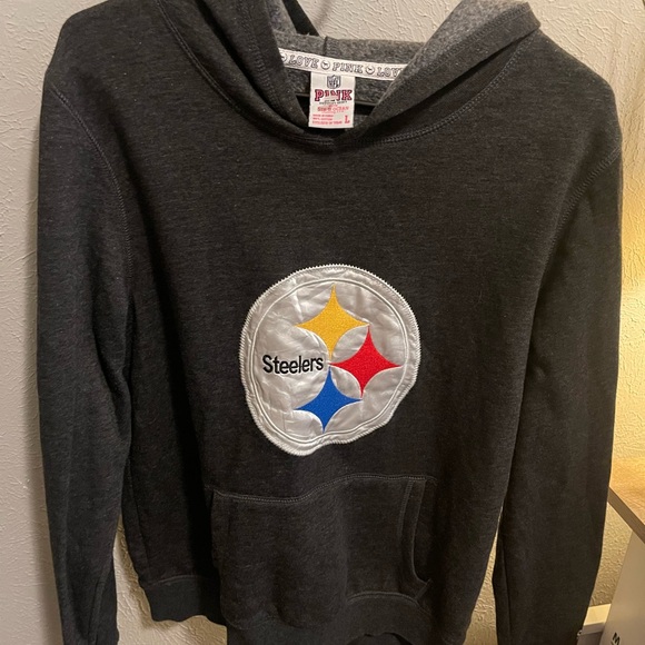 PINK Victoria's Secret Pittsburg Steelers hoodie size large - Picture 1 of 3